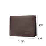 محفظة جلد طبيعي صغيرة لون بني - 4