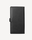 محفظة جلد رجالي طويلة لون اسود - 2