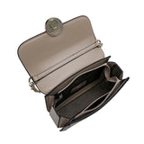 شنطة كتف مع سلسلة ذهبية لون بيج - 4