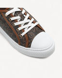 حذاء سنيكرز برباط لون بني - 3