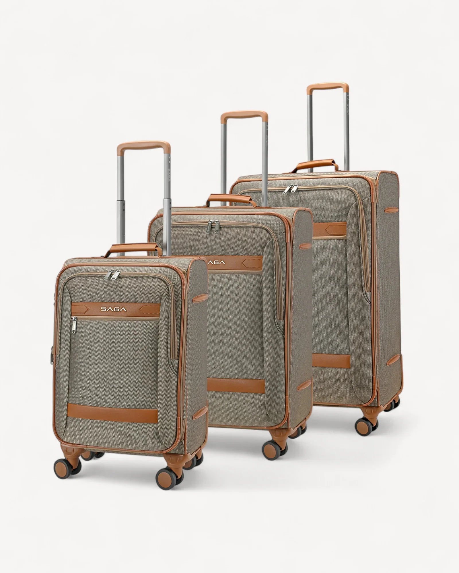 Saga 3-Piece Luggage Set 20, 25, 29 Inch 360 Wheels, TSA Lock