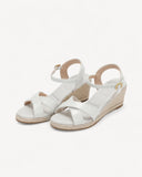 صندل اسبادريل مفتوح بإبزيم لون ابيض - 4