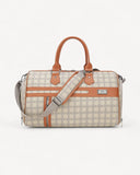 شنطة سفر يدوية بحامل وجيوب متعددة لون بيج