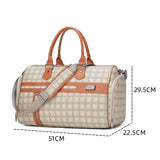 شنطة سفر يدوية بحامل وجيوب متعددة لون بيج