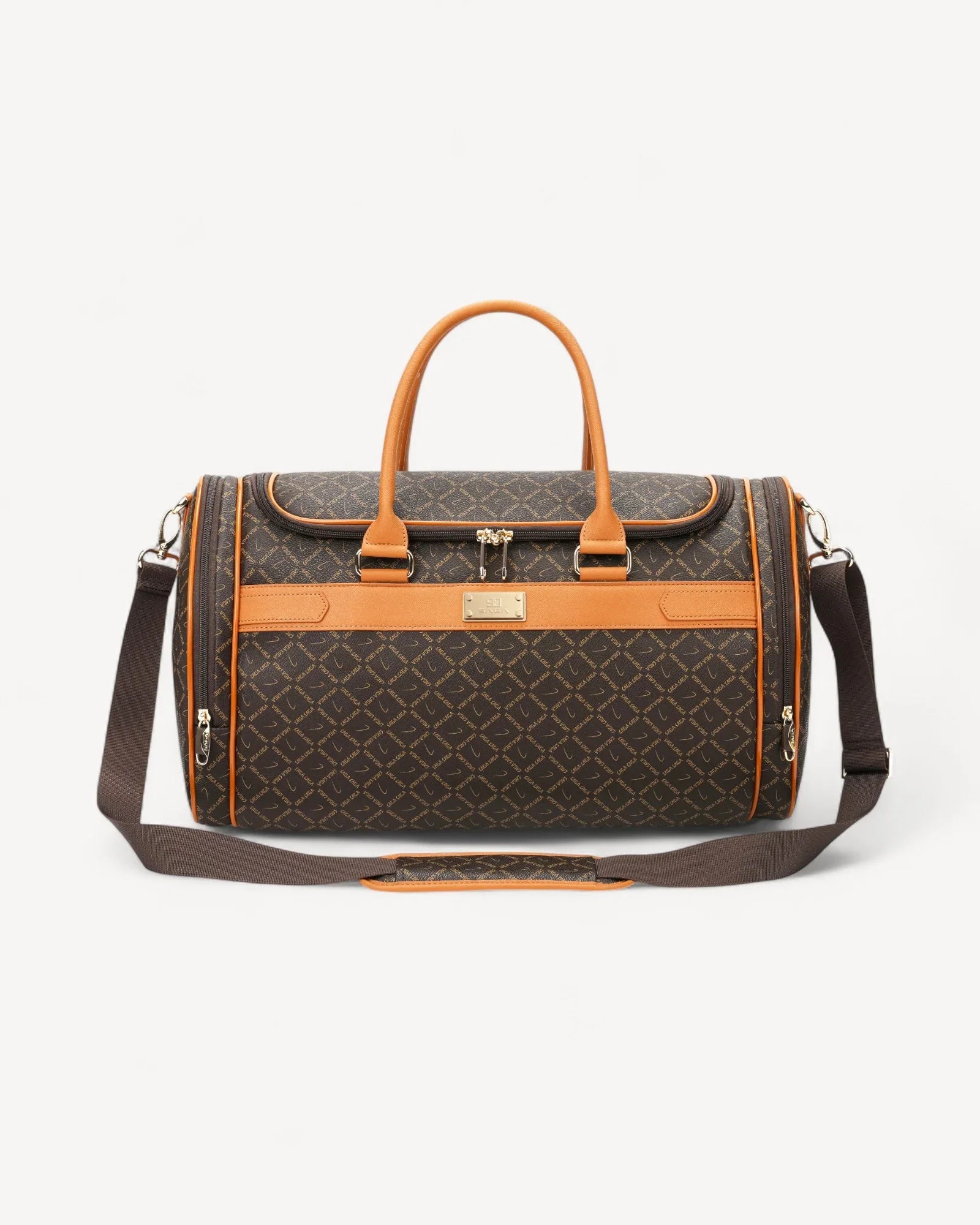 شنطة رياضية دفل بحامل وجيوب متعددة لون بني - 1