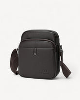 شنطة خصر جلد طبيعي رجالية لون بني - 1