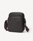 شنطة خصر جلد طبيعي رجالية لون بني - 1