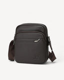 شنطة خصر جلد طبيعي بحامل لون بني - 1