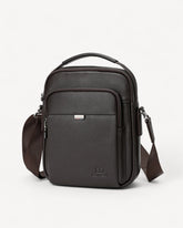 شنطة خصر جلد طبيعي بحامل لون بني - 1