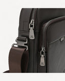 شنطة خصر جلد طبيعي بحامل لون بني - 3