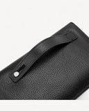 محفظة جلد رجالية بسحاب لون اسود - 3