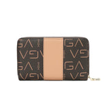 محفظة سحاب مونوغرام لون بني - 2