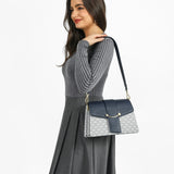 شنطة كتف بحزام قابل للإزالة لون كحلي - 6