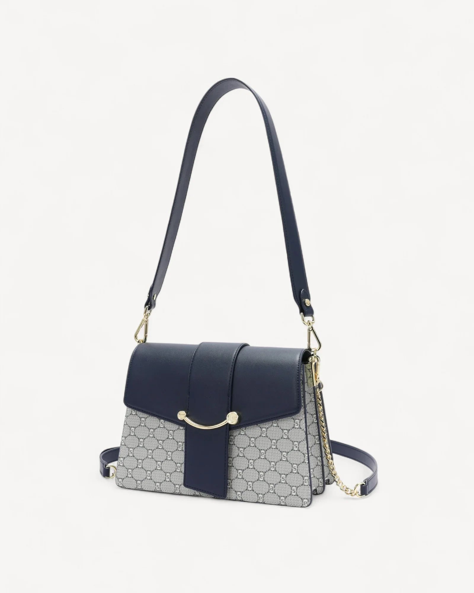 شنطة كتف بحزام قابل للإزالة لون كحلي - 1