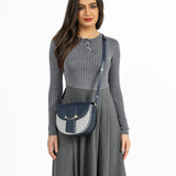 شنطة كروس بدي نصف دائرية لون كحلي - 10