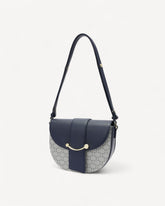 شنطة كروس بدي نصف دائرية لون كحلي - 1