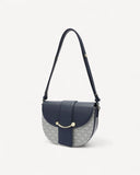 شنطة كروس بدي نصف دائرية لون كحلي - 1