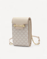 شنطة كروس بدي صغيرة بحزام ذهبي لون بيج - 1