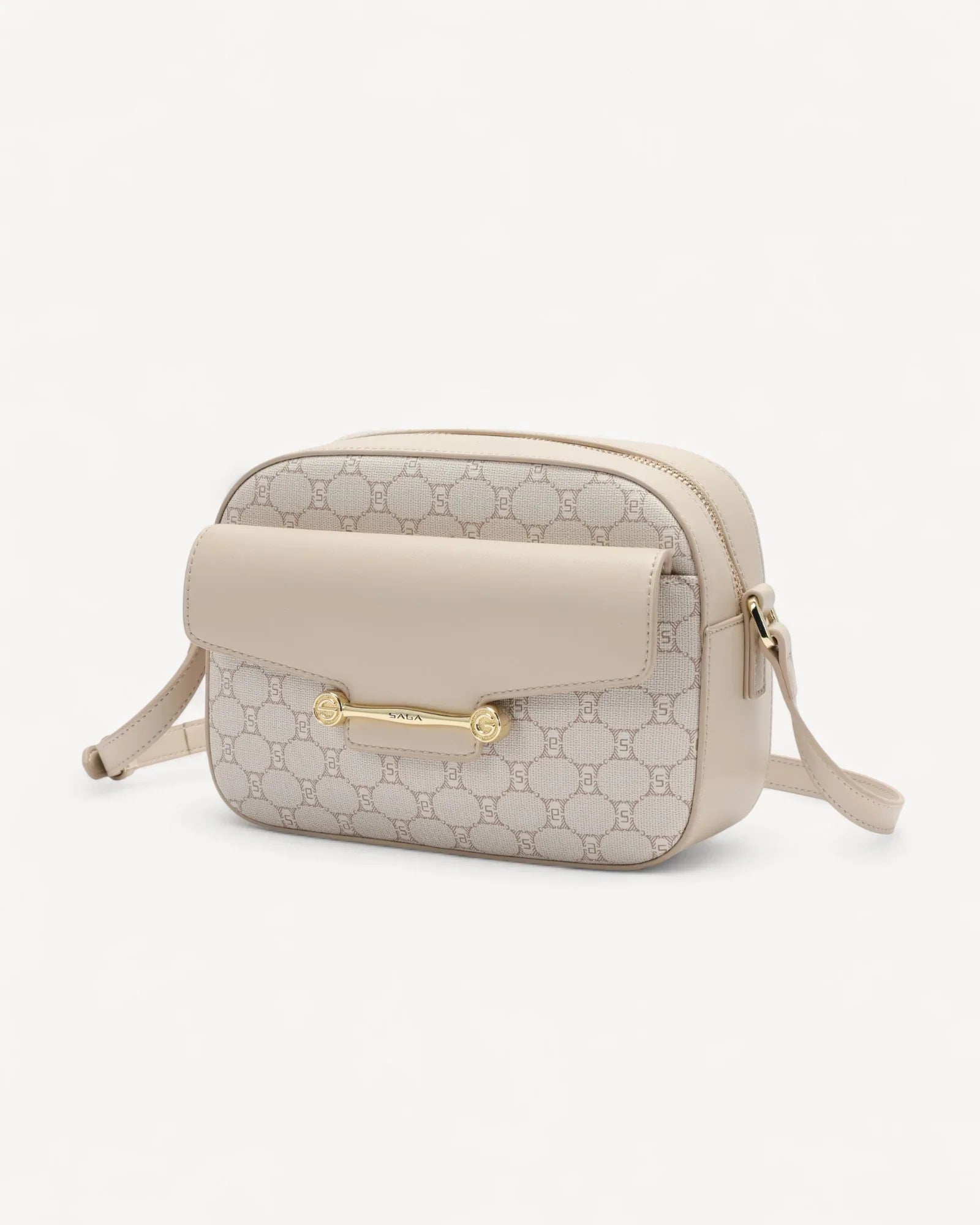 شنطة كروس بدي وحزام كتف قبل للتعديل لون بيج - 1