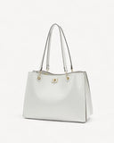 شنطة كتف كلاسيكة بحامل مزدوج لون ابيض - 1