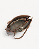 شنطة كتف كلاسيكة بحامل مزدوج لون بني - 4