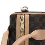 شنطة كتف صغيرة جلد بي في سي ومايكروفايبر طبيعي لون بني