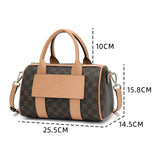 شنطة كتف صغيرة جلد بي في سي ومايكروفايبر طبيعي لون بني