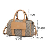 شنطة كتف صغيرة جلد بي في سي ومايكروفايبر طبيعي لون بيج