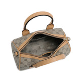 شنطة كتف صغيرة جلد بي في سي ومايكروفايبر طبيعي لون بيج