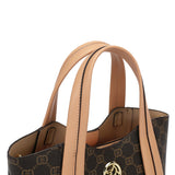 شنطة كتف صغيرة جلد بي في سي ومايكروفايبر طبيعي لون بني