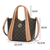 شنطة كتف صغيرة جلد بي في سي ومايكروفايبر طبيعي لون بني