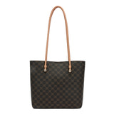 شنطة كتف حجم واسع جلد بي في سي ومايكروفايبر طبيعي لون بني