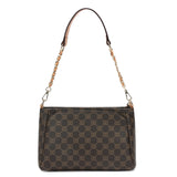 شنطة كتف متوسطه الحجم جلد بي في سي ومايكروفايبر طبيعي لون بني