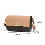 شنطة كتف صغيرة الحجم مصنوعة من جلد البي في سي والمايكروفايبر الطبيعي والفخم لون بني