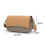 شنطة كتف صغيرة الحجم مصنوعة من جلد البي في سي والمايكروفايبر الطبيعي والفخم لون بيج