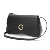 Stylish women's shoulder bag in black with a practical rectangular design.