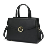 Elegant women's handbag in black with a top handle and practical design.