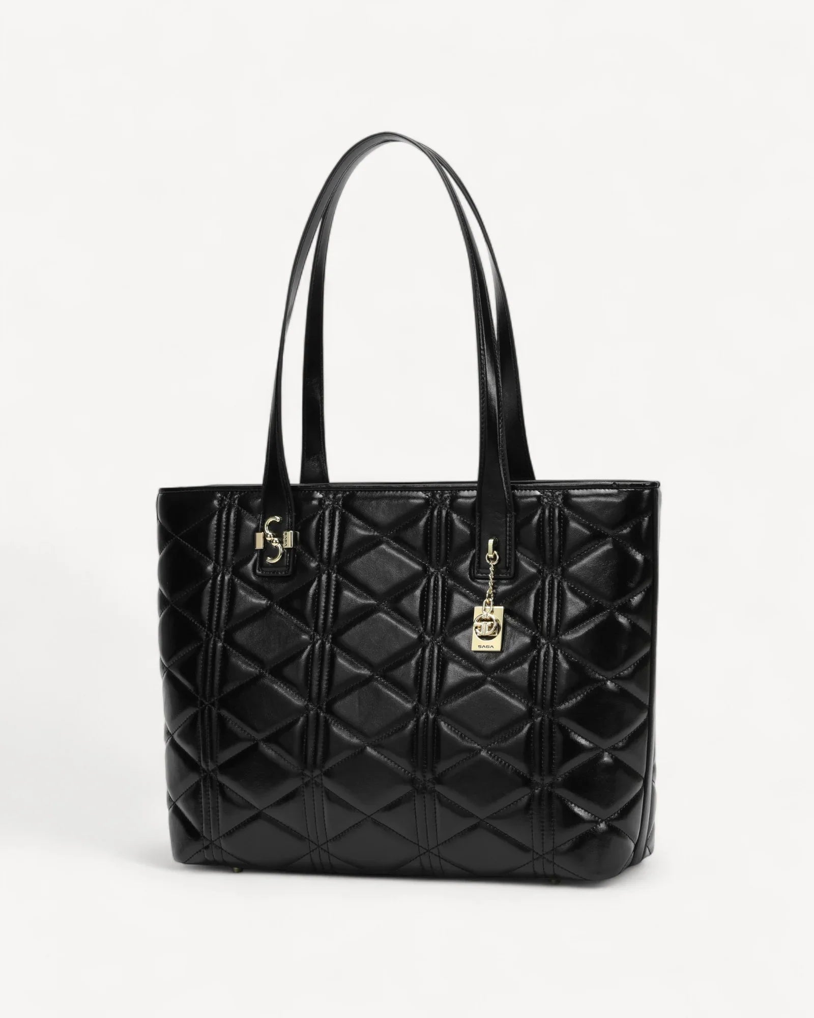 شنطة توت كبيرة جلد طبيعي لون اسود - 1