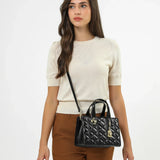 شنطة كتف جلد بحزام قابل للإزالة لون عنابي - 8