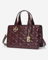 شنطة كتف جلد بحزام قابل للإزالة لون عنابي - 1