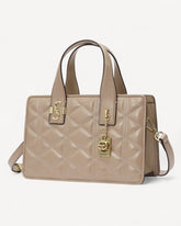 شنطة كتف جلد بحزام قابل للإزالة لون بيج - 1