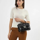 شنطة كتف صغيرة جلد طبيعي لون اسود - 6