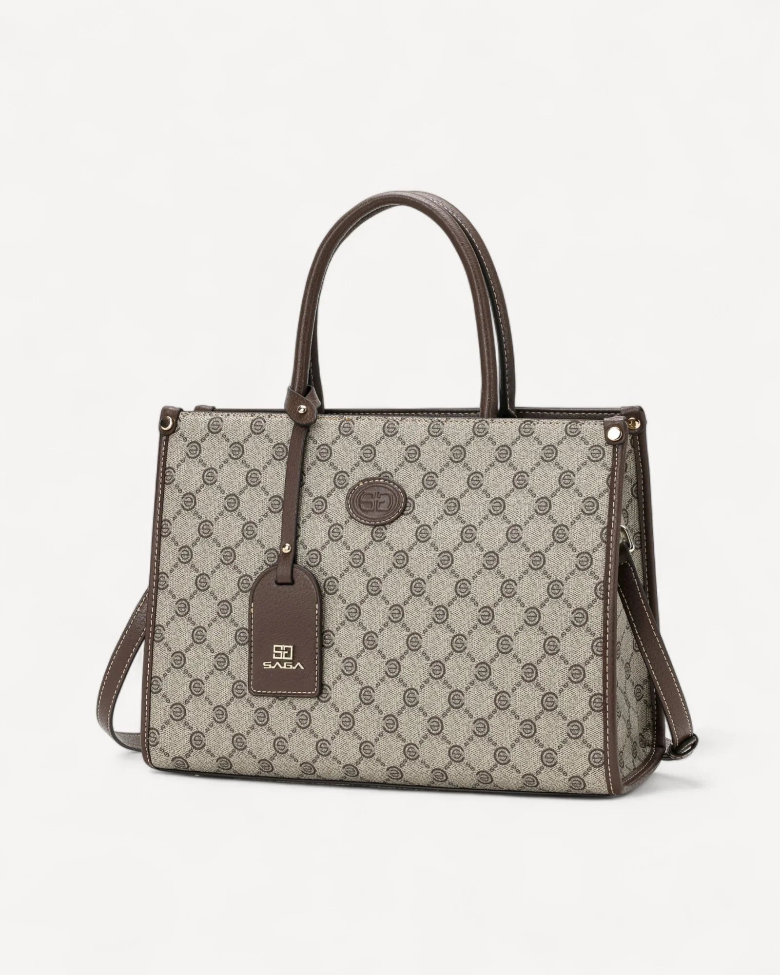 شنطة كتف بحزام قابل للفصل لون بني فاتح - 1