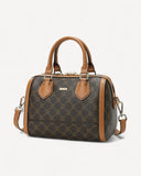 شنطة ساتشيل صغيرة بمقبض وحامل لون بني غامق - 1