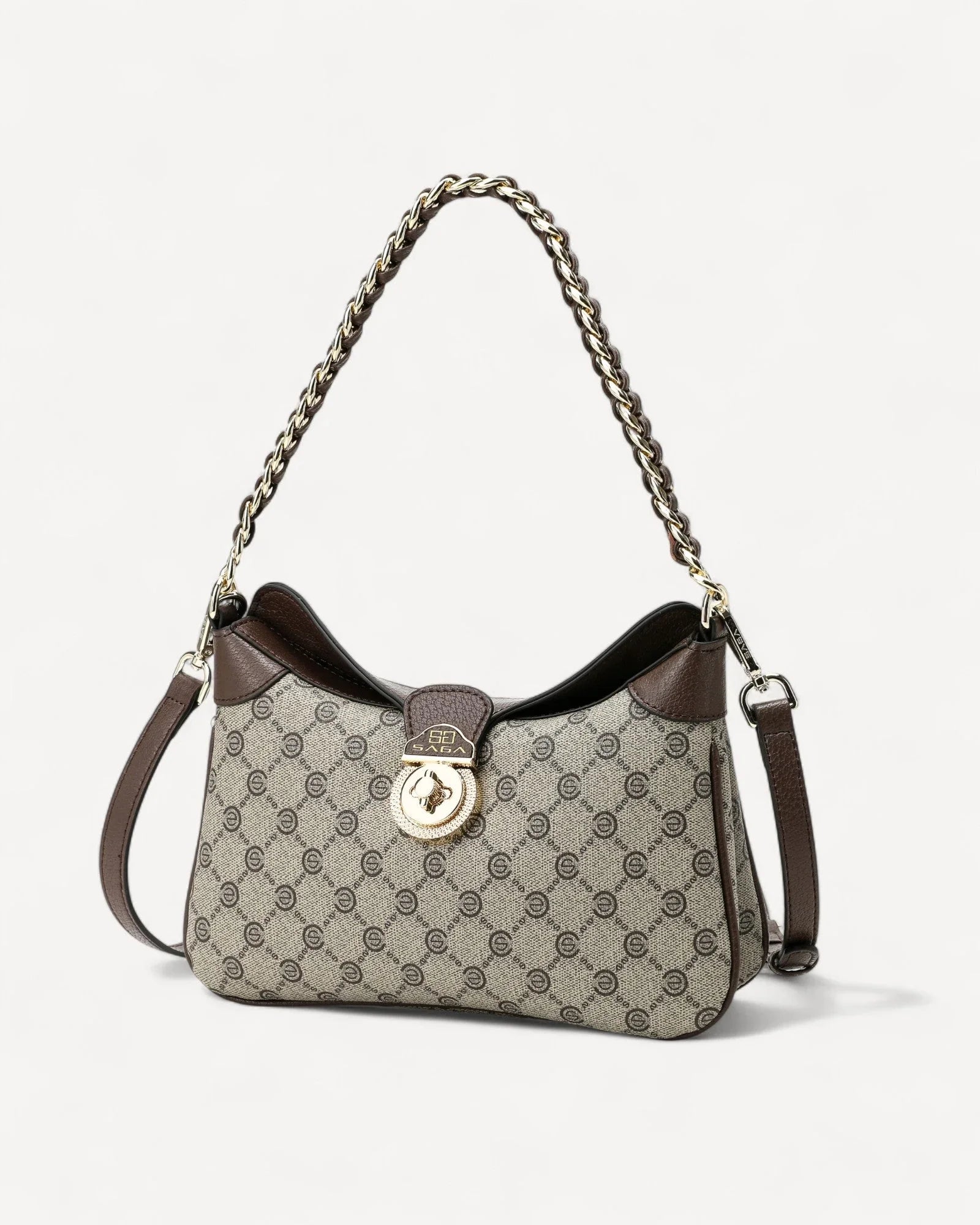 شنطة كروس بدي بحامل لون بني فاتح - 1