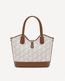 شنطة كتف مع حزام قابل للإزالة لون بيج - 2