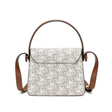 شنطة كروس بدي مونوغرام شعار ساغا لون بيج - 2