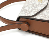 شنطة كروس بدي مونوغرام شعار ساغا لون بيج - 3