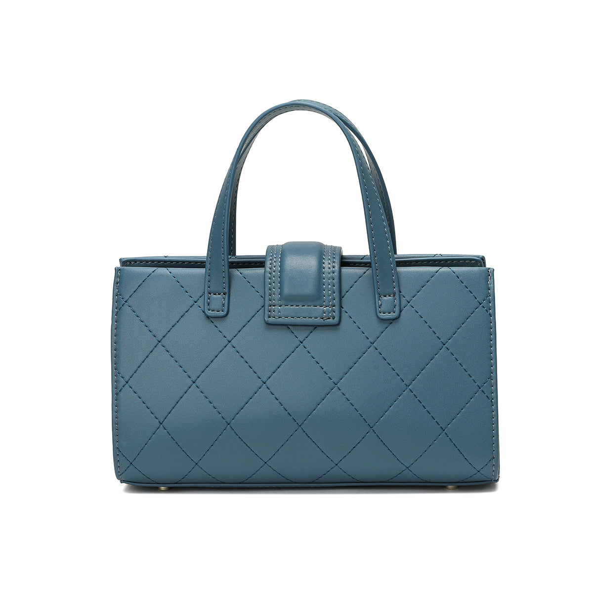 حقيبة يد من ساغا باللون الأزرق الفاتح مع تصميم مبطن أنيق ومقبض أعلى قوي