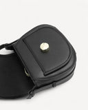 شنطة كروس بدي جلد بحزام قابل للتعديل لون اسود - 3